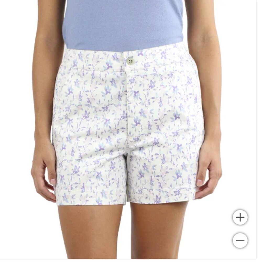 Jachs Girlfriend Ladies' Printed Chino Shorts Size S - Picture 2 of 3